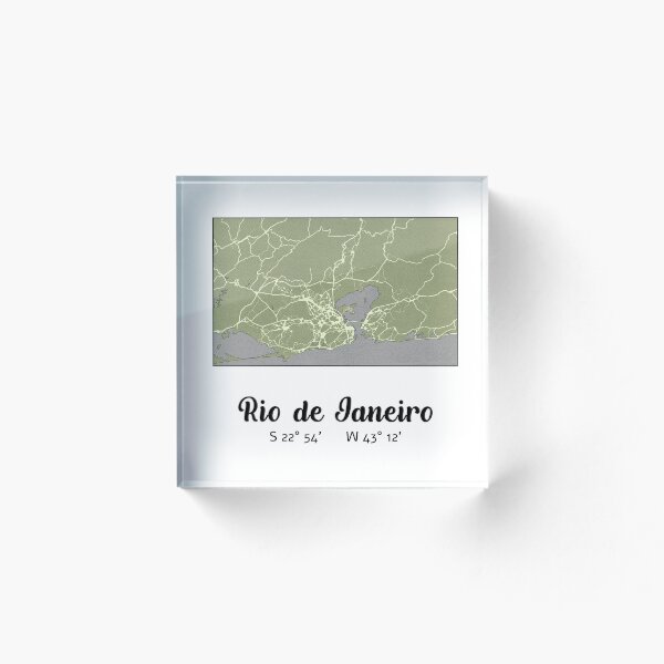 Item preview, Río de Janeiro - Mapa minimalista y coordenadas designed and sold by BHeiko.
