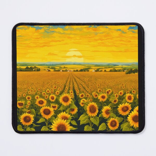 Item preview, Sunset Serenade: Sunflowers Field Art Print designed and sold by Wonder Pixel Studio.