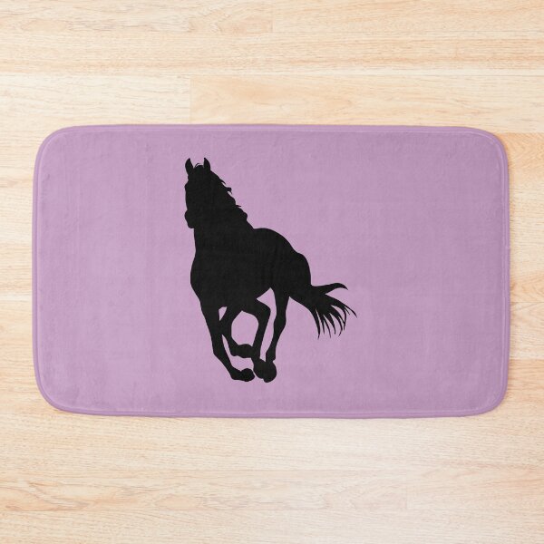 Item preview, Black beautiful gallop running horse silhouette pink designed and sold by PICbyFemke.