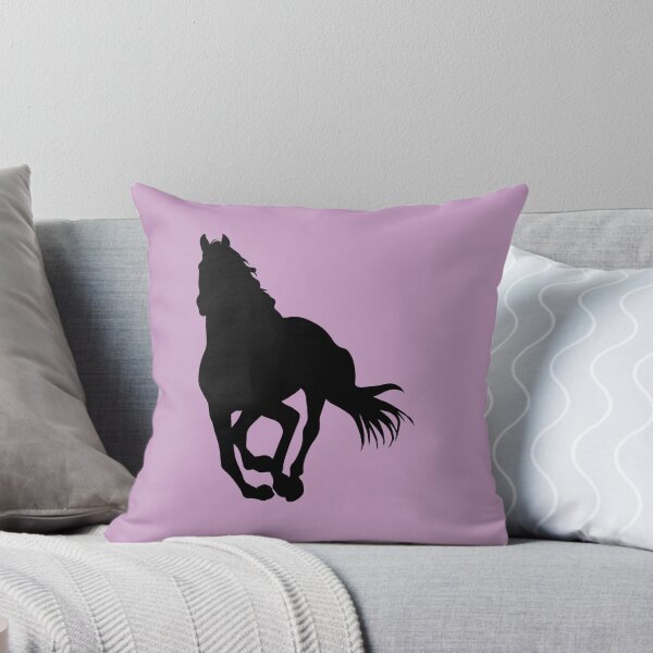 Item preview, Black beautiful gallop running horse silhouette pink designed and sold by PICbyFemke.