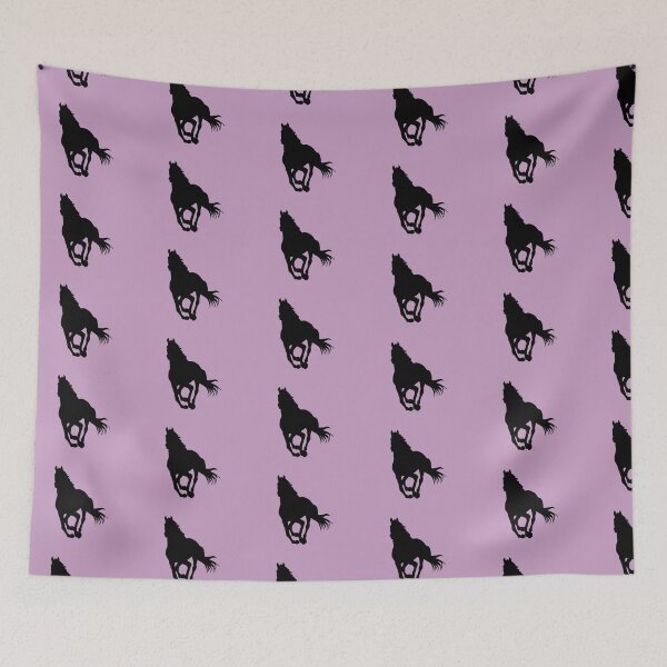 Item preview, Black beautiful gallop running horse silhouette pink designed and sold by PICbyFemke.