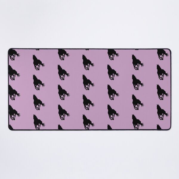 Item preview, Black beautiful gallop running horse silhouette pink designed and sold by PICbyFemke.