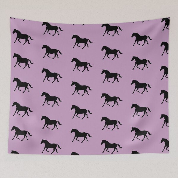 Item preview, Silhouette of a horse trotting on pink designed and sold by PICbyFemke.