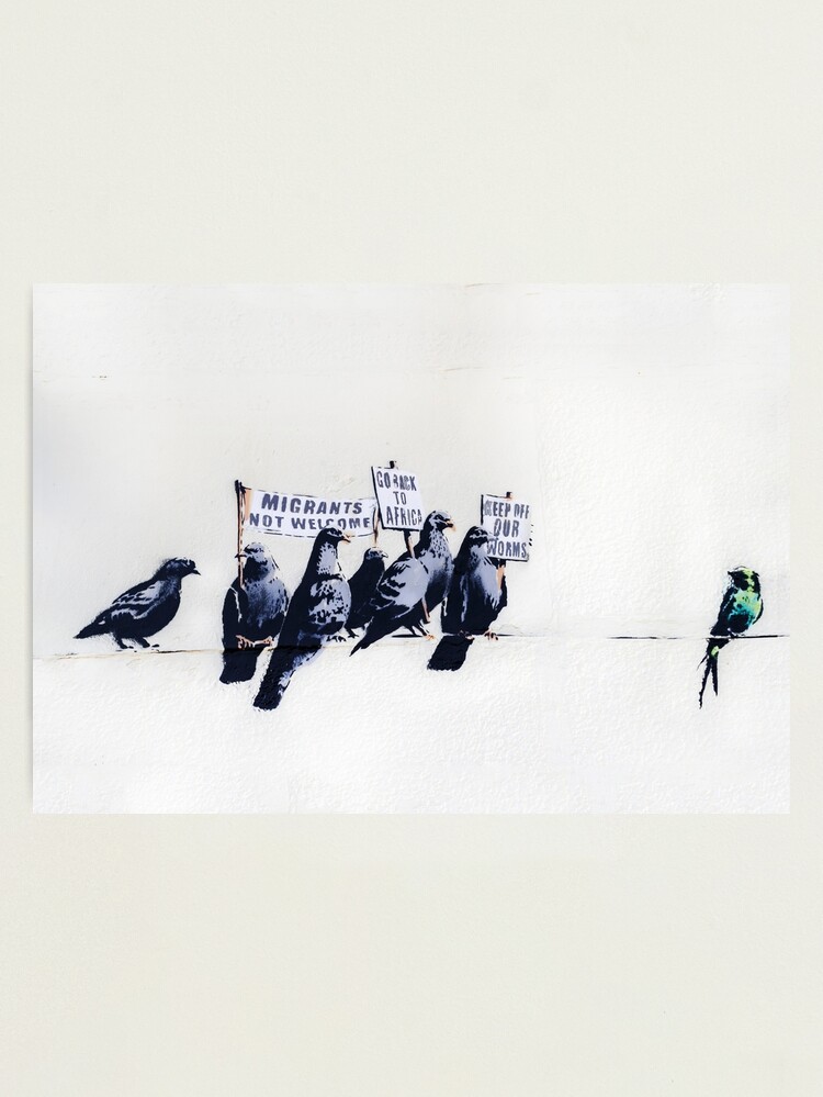 Banksy Clacton-on-Sea Mural - Anti-Refugee Pigeons Photographic