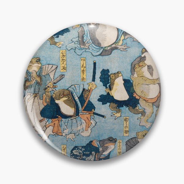 Item preview, Frogs Vintage Japanese by Utagawa Kuniyoshi designed and sold by cutesy.