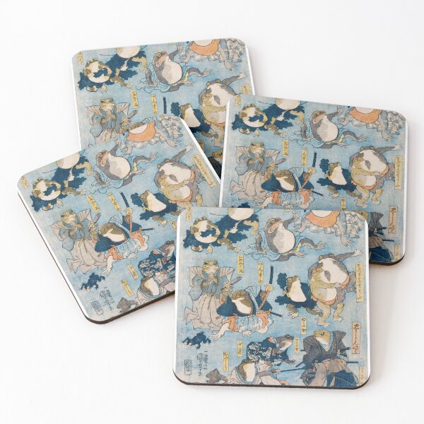 Item preview, Frogs Vintage Japanese by Utagawa Kuniyoshi designed and sold by cutesy.