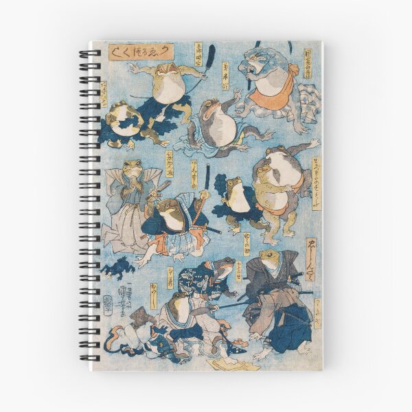 Item preview, Frogs Vintage Japanese by Utagawa Kuniyoshi designed and sold by cutesy.