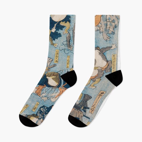 Item preview, Frogs Vintage Japanese by Utagawa Kuniyoshi designed and sold by cutesy.