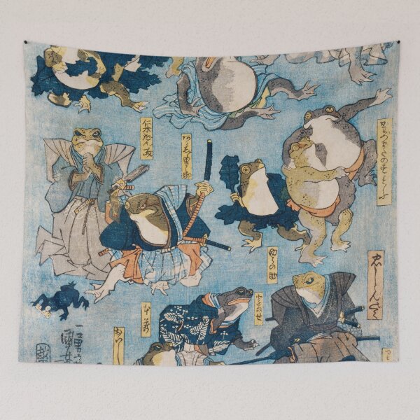 Item preview, Frogs Vintage Japanese by Utagawa Kuniyoshi designed and sold by cutesy.