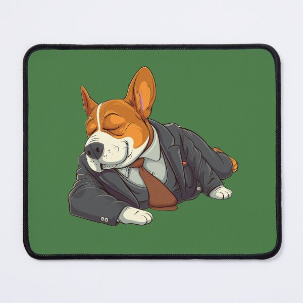 Item preview, Wishbone Dog in Suit Sleeps Sticker designed and sold by zax454.