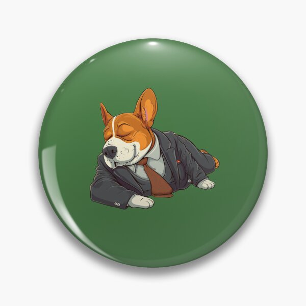Item preview, Wishbone Dog in Suit Sleeps Sticker designed and sold by zax454.