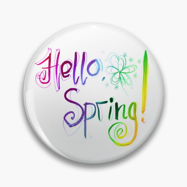 Item preview, Hello Spring watercolor lettering | Hello Spring watercolor painting handlettering designed and sold by lausn.