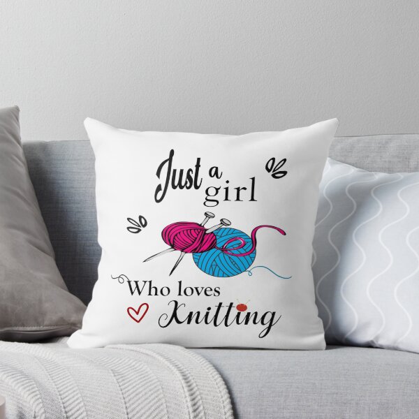 Item preview, Just a Girl who Loves Knitting designed and sold by MarigoldandLily.
