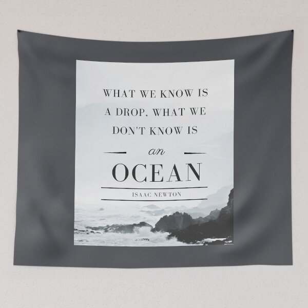 Item preview, Copy of Isaac Newton portrait and quote: To every action there is always opposed an equal reaction. designed and sold by artbleed.