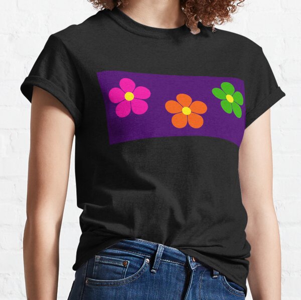 Psychedelic daisy on purple Classic T-Shirt
