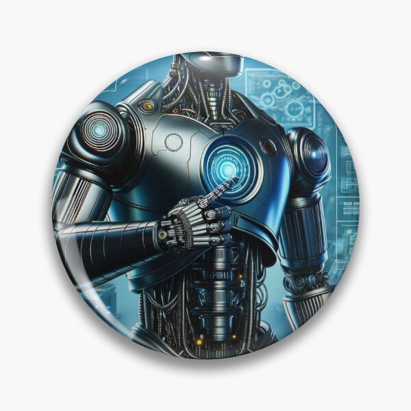 Item preview,  An upgraded version of the Tin Man showcasing advanced AI traits, with a sleek, robotic design and digital interfaces integrated into his body. designed and sold by quantum X.