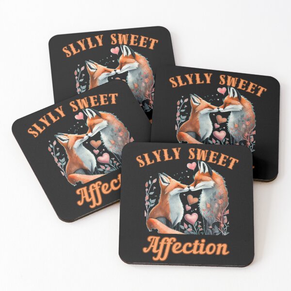 Item preview, Slyly Sweet Affection. fox watercolor designed and sold by FoxVibes.