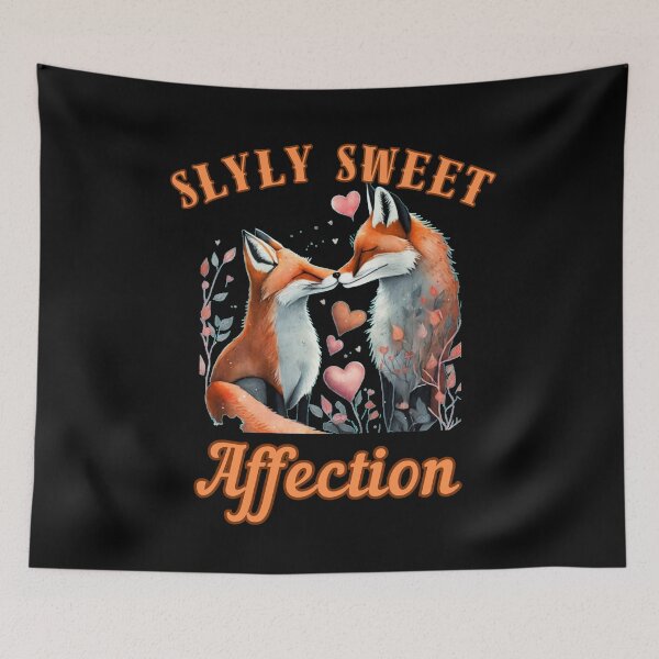 Item preview, Slyly Sweet Affection. fox watercolor designed and sold by FoxVibes.