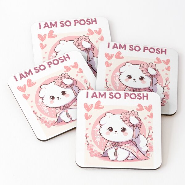 Item preview, I am so posh, Cute white manga dog girl, love designed and sold by Coolparrotgirl.