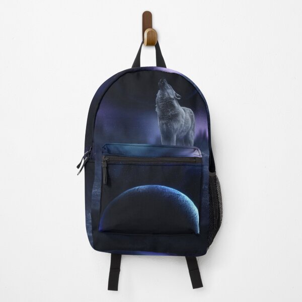 Item preview, Howling wolf with northern lights designed and sold by Destroyed-Pixel.