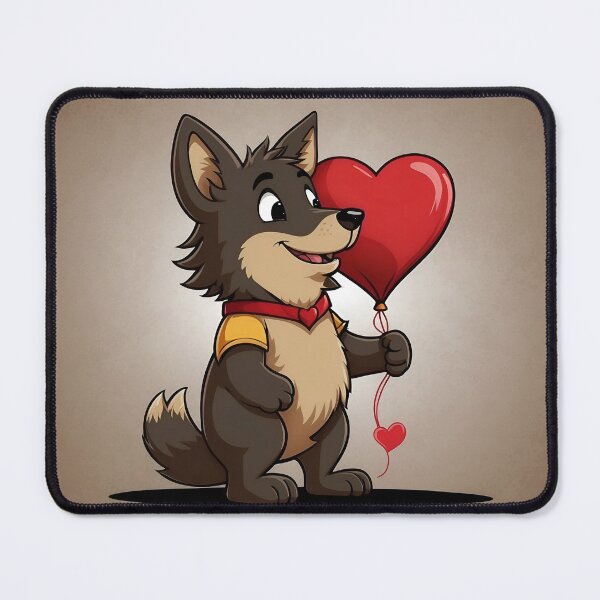 Item preview, Adorable Love Wolf designed and sold by PolygonPinnacle.