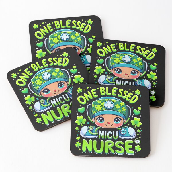 Item preview, St Patricks Day Shamrock NICU Nurse Saint Paddys Top Women T-Shirt designed and sold by MAPDDesigns.