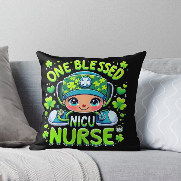 Item preview, St Patricks Day Shamrock NICU Nurse Saint Paddys Top Women T-Shirt designed and sold by MAPDDesigns.