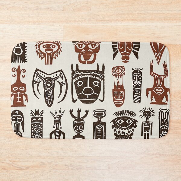 Item preview, tribal faces designed and sold by PricklyPeanut.