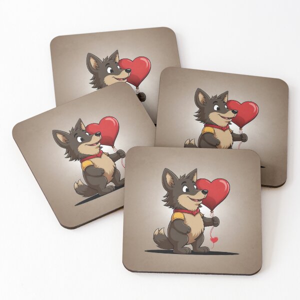 Item preview, Adorable Love Wolf designed and sold by PolygonPinnacle.