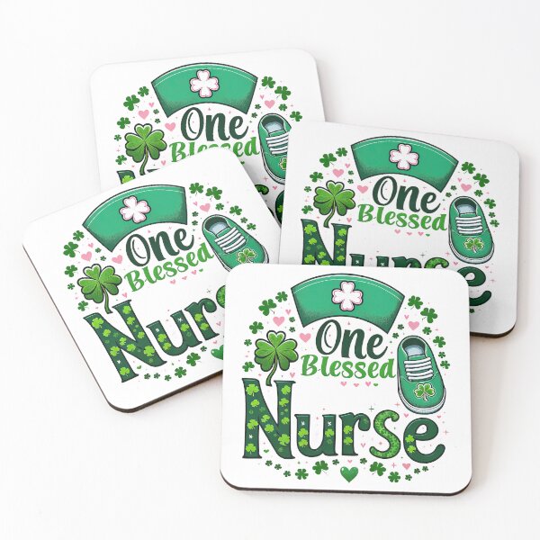 Item preview, St Patricks Day Shamrock Nurse Saint Paddys Top Women T-Shirt designed and sold by MAPDDesigns.