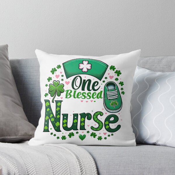 Item preview, St Patricks Day Shamrock Nurse Saint Paddys Top Women T-Shirt designed and sold by MAPDDesigns.