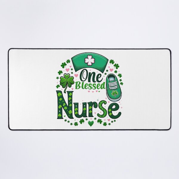 Item preview, St Patricks Day Shamrock Nurse Saint Paddys Top Women T-Shirt designed and sold by MAPDDesigns.