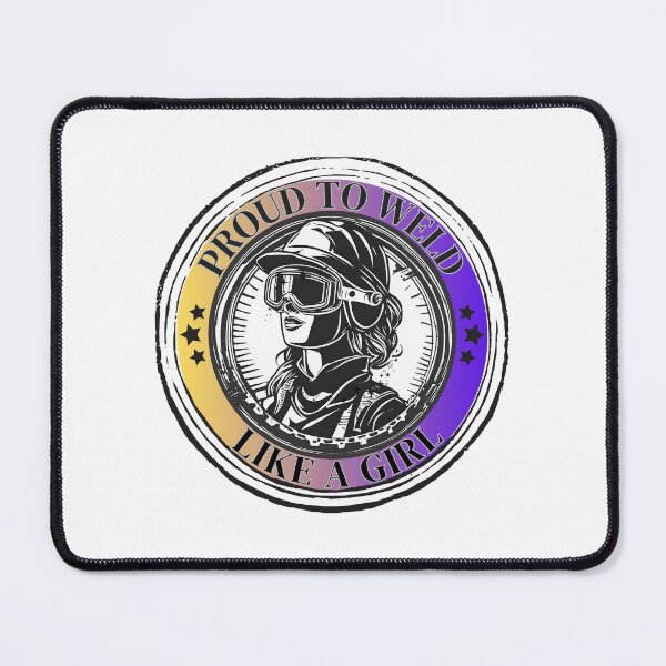 Item preview, Female Welder Purple & Yellow designed and sold by Carrie's Creations.