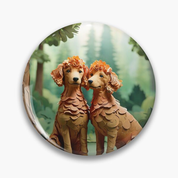Item preview, 3D Paper Collage of Co-Co Twinkle Twin Poodles  designed and sold by Queeneline.