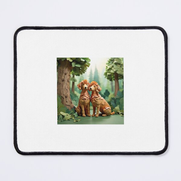 Item preview, 3D Paper Collage of Co-Co Twinkle Twin Poodles designed and sold by Queeneline.