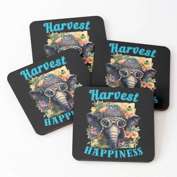 Item preview, Harvest Happiness. colorful elephant designed and sold by ElephantVibes.