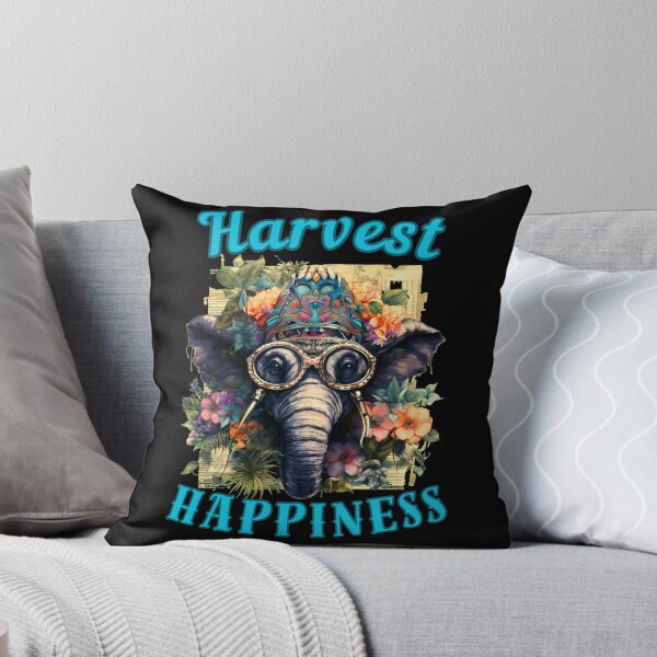 Item preview, Harvest Happiness. colorful elephant designed and sold by ElephantVibes.