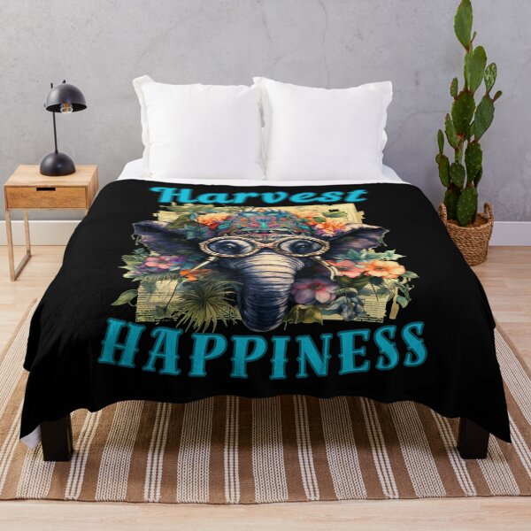 Item preview, Harvest Happiness. colorful elephant designed and sold by ElephantVibes.