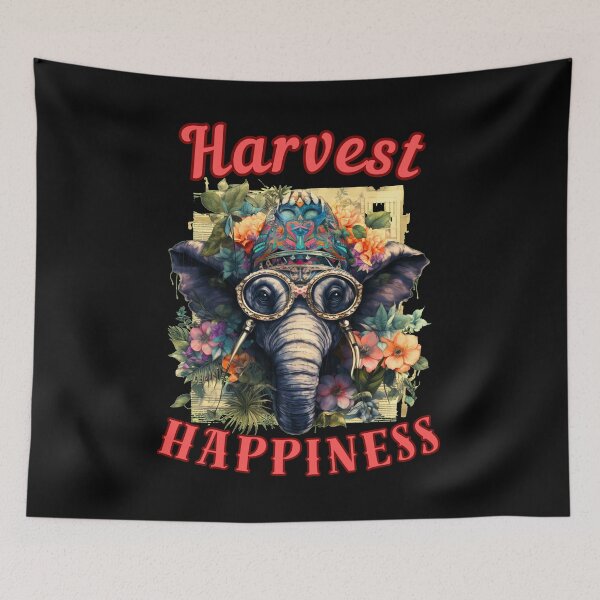 Item preview, Harvest Happiness. elephant head designed and sold by ElephantVibes.