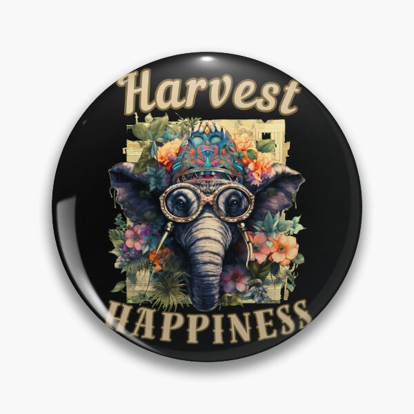 Item preview, Harvest Happiness. elephant face designed and sold by ElephantVibes.