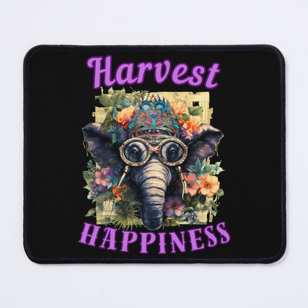 Item preview, Harvest Happiness. elephant portrait designed and sold by ElephantVibes.