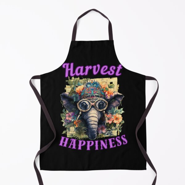Item preview, Harvest Happiness. elephant portrait designed and sold by ElephantVibes.