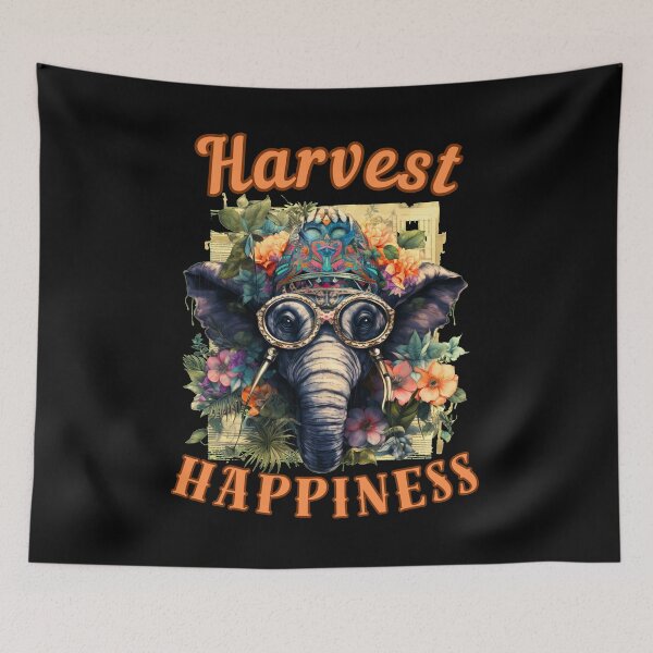 Item preview, Harvest Happiness. surreal elephant designed and sold by ElephantVibes.