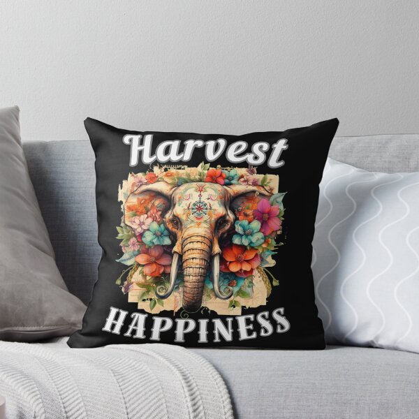 Item preview, Harvest Happiness. watercolor elephant designed and sold by ElephantVibes.