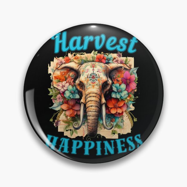 Item preview, Harvest Happiness. happy elephant designed and sold by ElephantVibes.