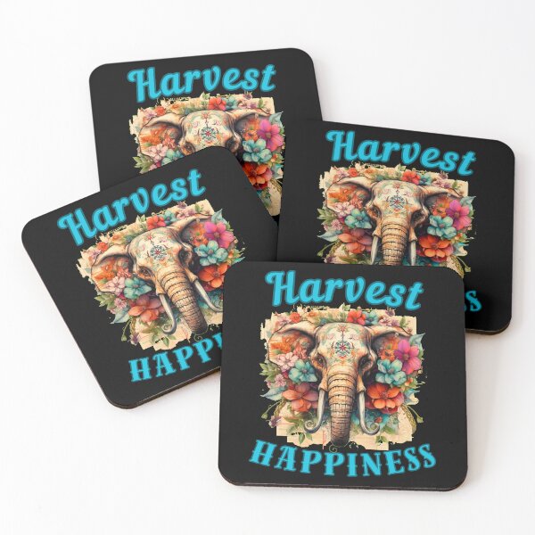 Item preview, Harvest Happiness. happy elephant designed and sold by ElephantVibes.