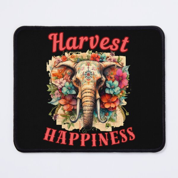 Item preview, Harvest Happiness. elephant saying designed and sold by ElephantVibes.