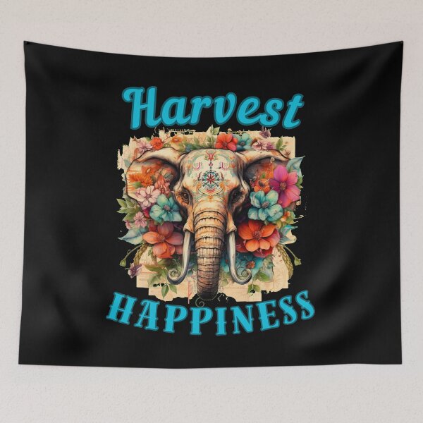 Item preview, Harvest Happiness. happy elephant designed and sold by ElephantVibes.