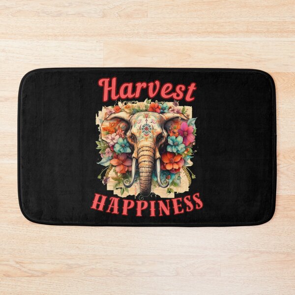 Item preview, Harvest Happiness. elephant saying designed and sold by ElephantVibes.