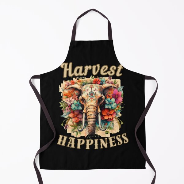 Item preview, Harvest Happiness elephant quote designed and sold by ElephantVibes.